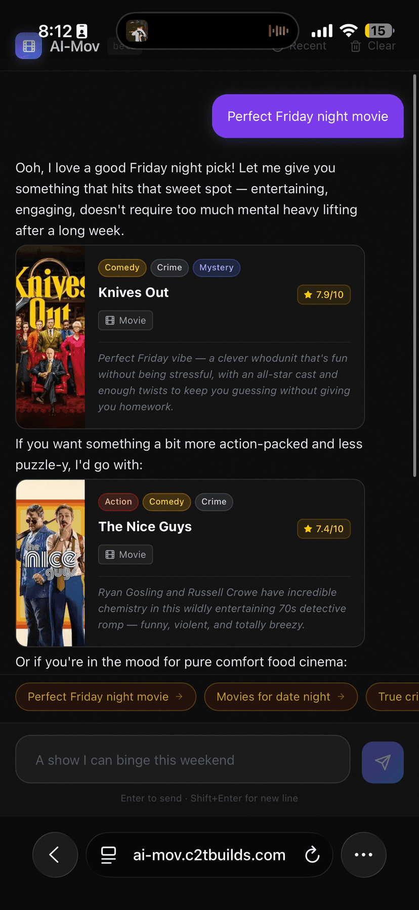 AI-Mov – AI Recommender