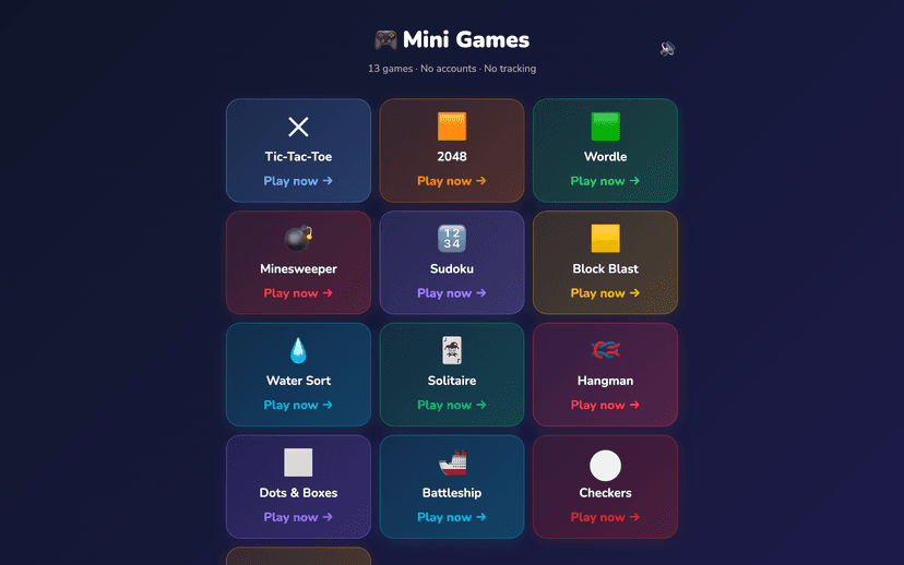 Mini Games – Home